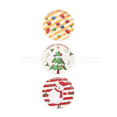 Christmas Themed Flat Round Roll Stickers(DIY-B031-06)-4