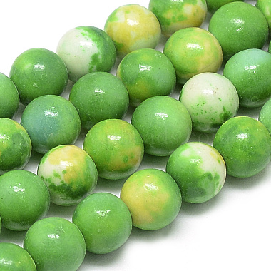 Chapelets de perle en jade d'un océan blanc synthétique(G-S254-6mm-C03)-2