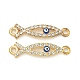 Alloy Blue Enamel Evil Eye Connector Charms(ENAM-S003-03A)-1