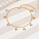 Fashionable Brass Enamel Flower Pendant Anklets for Women(KA8156-2)-3