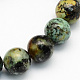 Natural African Turquoise(Jasper) Round Beads Strands(G-S181-12mm)-1
