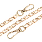 Alloy Twisted Chain Bag Chains, with Alloy Clasps, Bag Replacement Accessories, Golden, 1215mm(AJEW-H145-86G)