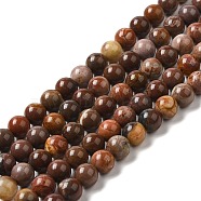 Natural Gemstone Beads Strands, Round, 6~6.5mm, Hole: 0.8mm, about 60~66pcs/strand, 14.57~16.06''(37~40.8cm)(G-A215-01A)