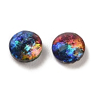 Resin Imitation Opal Cabochons, Single Face Faceted, Rondelle, Colorful, 6x3.5mm(RESI-H148-02)