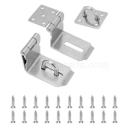 Unicraftale Stainless Steel Lock Hinge, with Flat Head Screw, Stainless Steel Color, 80x69x39mm(STAS-UN0013-03P)