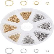 304 Stainless Steel Jump Rings, Open Jump Rings, Golden & Stainless Steel Color, 800pcs/box(STAS-UN0017-94P)