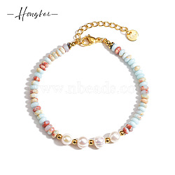 Ancient Bohemian ethnic style handmade beaded pearl bracelet that does not fade(RQ1956)