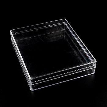 Rectangle Plastic Bead Storage Containers, Clear, 16.5x13.5x3.5cm