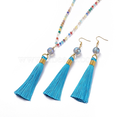 Kits de bijoux pendentif pompon en polyester(SJEW-JS01063)-2