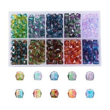Mixed Color Polygon Acrylic Beads