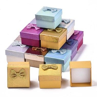 Mixed Color Square Paper Ring Box