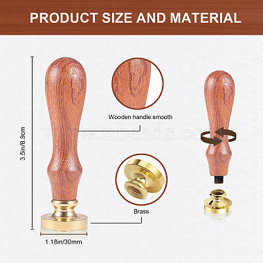 латунный штамп с восковой печатью с ручкой(AJEW-WH0184-1143)-2