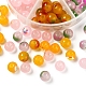 90Pcs 6 Style Spray Painted Glass Beads(GGLA-YW0001-10)-4