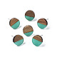 Transparent Resin & Walnut Wood Stud Earrings(X-EJEW-N017-008-A04)-1