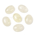 Natural Lemon Quartz Cabochons, Oval, Lemon Chiffon, 12x16x5mm(G-D348-01B)