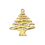 304 Stainless Steel Pendants, Tree Charms, Mirror Polished Finish, Ion Plating(IP), Real 18K Gold Plated, 29x28mm, Hole: 2mm(STAS-OY014-69G)