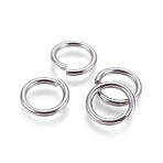 Tarnish Resistant 304 Stainless Steel Saw Cut Open Jump Rings, Stainless Steel Color, 10 Gauge, 18x2.5mm, Inner Diameter: 13mm, 120pcs/bag(STAS-P212-25P-05)
