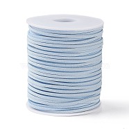 45M Faux Suede Cord, Faux Suede Lace, Light Blue, 2~2.5x1.5~2mm, about 50 Yards(45m)/Roll(LW-M003-28)
