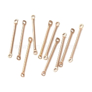 Ion Plating(IP) 304 Stainless Steel Connector Charms, Bar Links, Rose Gold, 20x2x1mm, Hole: 1mm(STAS-Q323-04E-RG)