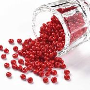 TOHO Short Magatama Beads, Japanese Seed Beads, (45) Opaque Pepper Red, 3.5x3x2.5mm, Hole: 0.8mm, about 450g/bag(SEED-TM03-45)