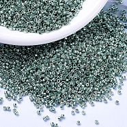 MIYUKI Delica Beads, Cylinder, Japanese Seed Beads, 11/0, (DB1846) Duracoat Galvanized Sea Foam, 1.3x1.6mm, Hole: 0.8mm, about 2000pcs/10g(X-SEED-J020-DB1846)