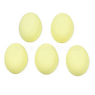 Opaque Spray Painted Acrylic Cabochonsl, Oval, Yellow, 17.5x12.5x5.5mm(ACRP-S679-29D)