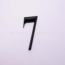 Plastic & PVC Number Sign Labels, Black, Num.7, 7: 49.5x32x8mm(KY-WH0023-A07-03)