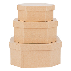 Paper Cardboard Jewelry Boxes, for Necklace, Earring, Stud, Rhombus, Peru, 13.5~19x13.5~19x5.5~8.2cm, 3pcs/set(CON-WH0079-72)