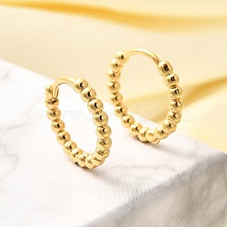 Rack Plating Round Brass Hoop Earrings for Women, Cadmium Free & Lead Free, Long-Lasting Plated, Real 18K Gold Plated, 16~17x2.5mm(EJEW-C125-12G)