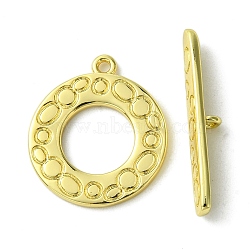Eco-Friendly Brass Toggle Clasps, Long-Lasting Plated, Cadmium Free & Lead Free, Real 18K Gold Plated, 24x21x1.7mm, Hole: 1.6mm(KK-A204-21G)