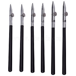 6Pcs 3 Style Adjustable Art Ruling Pen, Iron Head & Plastic Handle Matte Duck Bill Pen, Straight Line Drawing Pen, Black, 124~134x7~10x8~8.5mm, 2pcs/style(AJEW-GF0006-78)