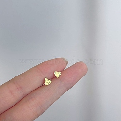 Alloy Earrings for Women, with 925 Sterling Silver Pin, Heart, 13mm(FS-WG98937-49)