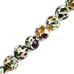 Synthetic Amber Beads Strands, Round, Green, 12mm, Hole: 1.2mm, about 33pcs/strand, 15.63''(39.7cm)(G-M199-A04-01)