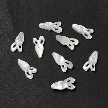 Natural White Shell Beads, Carrot, Seashell Color, 11.5x6x2mm, Hole: 0.7mm