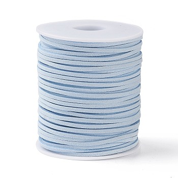 45M Faux Suede Cord, Faux Suede Lace, Light Blue, 2~2.5x1.5~2mm, about 50 Yards(45m)/Roll