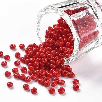 TOHO Short Magatama Beads, Japanese Seed Beads, (45) Opaque Pepper Red, 3.5x3x2.5mm, Hole: 0.8mm, about 450g/bag