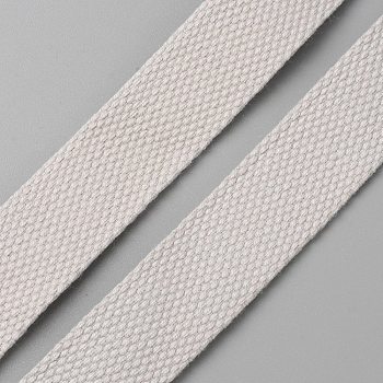 50 Yards Flat Polycotton Ribbon, Garment Accessories, Gift Wrapping, White, 1 inch(25mm), about 50 yards/roll