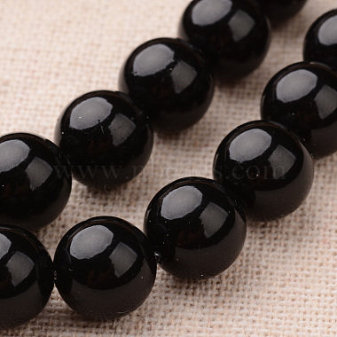 Black Round Shell Pearl Beads