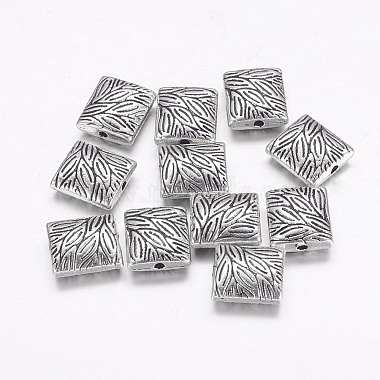 10mm Rectangle Alloy Beads