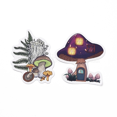 50Pcs Cartoon Mushroom Paper Sticker Label Set(DIY-G066-09)-2