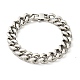 201 Stainless Steel Curb Chain Bracelet for Men Women(BJEW-H550-06A-P)-1