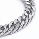 Men's 304 Stainless Steel Diamond Cut Cuban Link Chain Bracelets(BJEW-L673-002C-P)-2