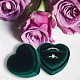 Heart Velvet Covered Cardboard Couple Rings Storage Box(CON-WH0087-81A)-6