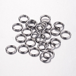 Tarnish Resistant 304 Stainless Steel Open Jump Rings, Round, Stainless Steel Color, 8x1.2mm, 17 Gauge, Inner Diameter: 5.6mm, about 1052pcs/200g(X-STAS-D438-03)