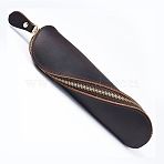 Rectangle Leather Pen Bags, Zipper Pen Bags, with Alloy Findings, Study Supplies, Coconut Brown, 200x52x42mm(AJEW-WH20007-17B)