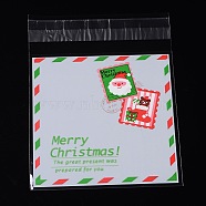 Rectangle OPP Cellophane Bags for Christmas, Gainsboro, 13.1x9.9cm, Unilateral Thickness: 0.035mm, Inner Measure: 9.9x9.9cm, about 95~100pcs/bag(OPC-L001-30)