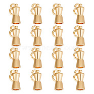 GOMAKERER 16Pcs Brass Charms, Coffee Pot Shape, Nickel Free, Real 18K Gold Plated, 13x7x5mm, Hole: 1.2mm(KK-GO0001-51)