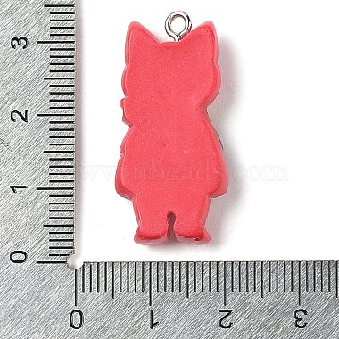 Opaque Resin Cat Pendants(RESI-S399-07E)-3