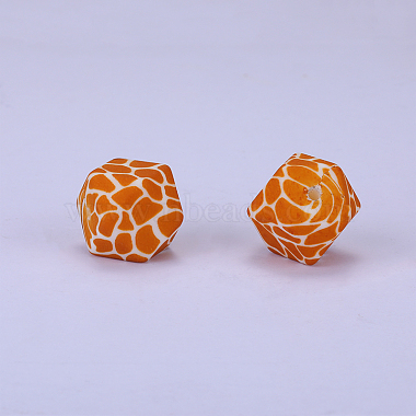 Sandy Brown Polygon Silicone Beads