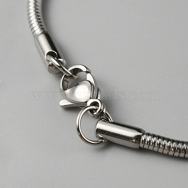 Stainless Steel Round Snake Chain Necklace for Men Women(NJEW-TAC0007-14)-2